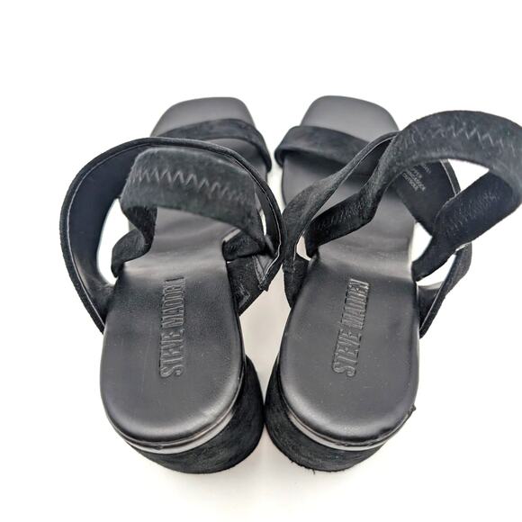 Steve Madden Marbell Slingback Block Heel Sandal Women's Black Size US10M EU40.5 - Picture 6 of 13